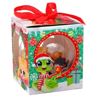 Новогодний шар &laquo;Игрушка-сюрприз&raquo;, на ленте, с куклой