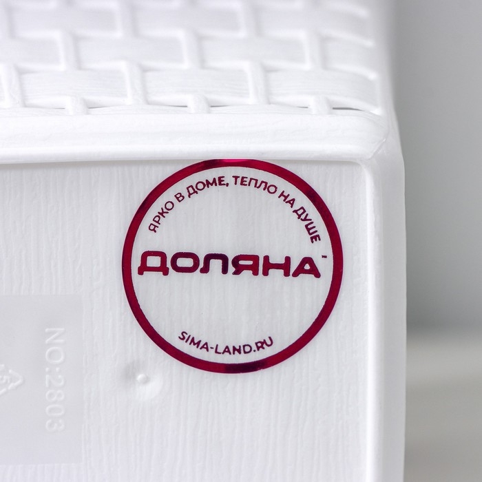 Корзина для хранения Доляна &laquo;Течение&raquo;, квадратная, 9&times;11,5 см, цвет серый