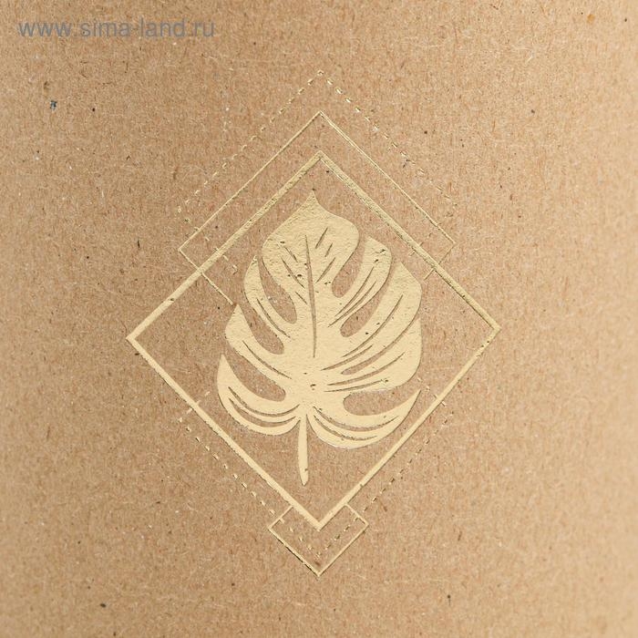 Коробка подарочная шляпная из крафта, упаковка, «Лист», 12 х 12 см Коробка подарочная шляпная из крафта, упаковка, «Лист», 12 х 12 см