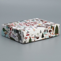 Коробка подарочная новогодняя складная &laquo;Новогодние истории&raquo;, 21 х 15 х 5 см, Новый год