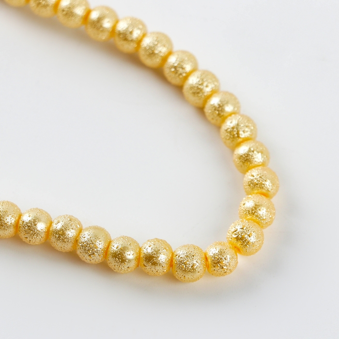 Бусины из стекла, набор 140 шт., размер 1 шт. &mdash; 6 мм, цвет жёлтый