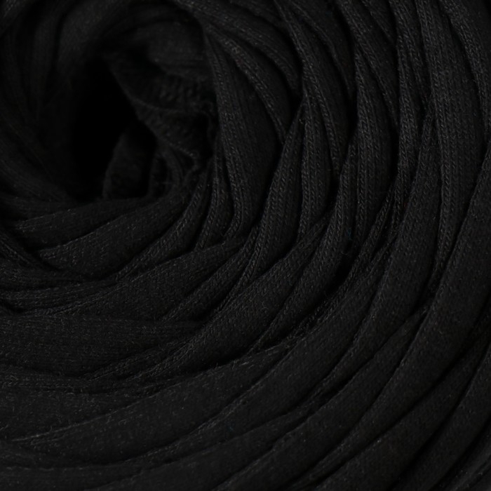 Трикотажная пряжа вторичная 90% хлопок,10% п/э, 100м/450&plusmn;50 гр черный)
