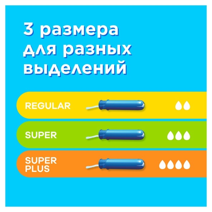 Тампоны Tampax с аппликатором, Compak Regular Duo, 16 шт.