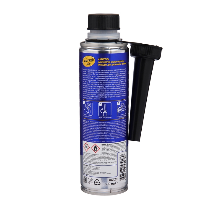 Антигель Astrohim, для дизельного топлива на 60-120 л, 300 мл, АС - 120