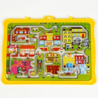 Игровой набор лабиринт &laquo;Городок&raquo;, маркерная доска, 2 &times; 36 &times; 27,5 см