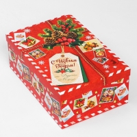 Набор коробок подарочных 15 в 1 &laquo;Почта&raquo;, 12 х 7 х 4 см - 46,6 х 35,2 х 17.5 см, Новый год