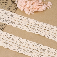 Кружево вязаное, 55 мм &times; 10 &plusmn; 1 м, цвет бежевый