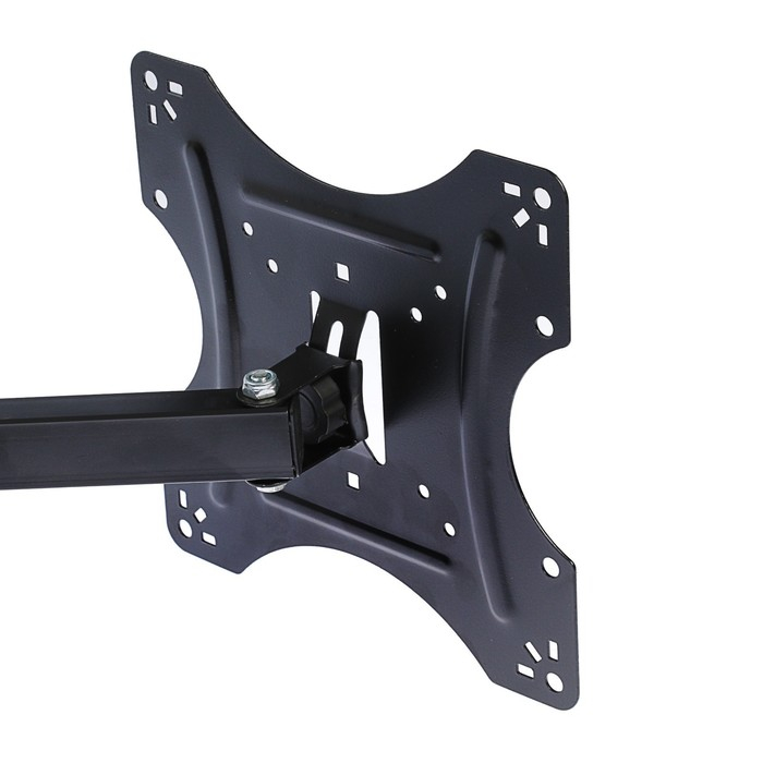 Кронштейн Luazon KrON-56, для ТВ, наклонно-поворотный, 14-42", 80-390 мм от стены, чёрный