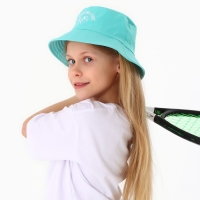 Панама детская для девочки &laquo;Ракетки&raquo;, цвет бирюзовый, р-р 54