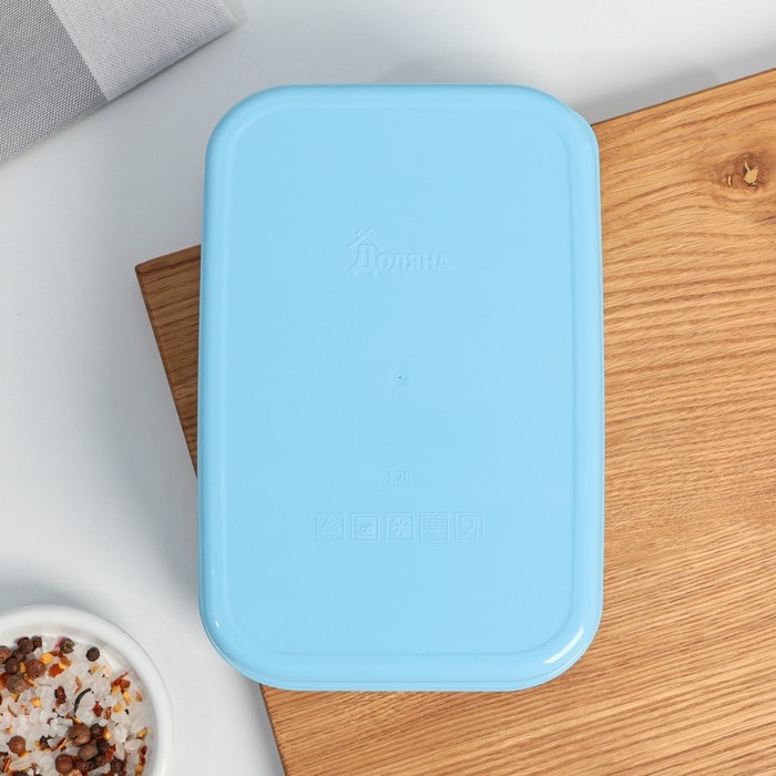 Ланч-бокс прямоугольный FoodVibes &laquo;Наслаждение вкусом&raquo;, 1200 мл