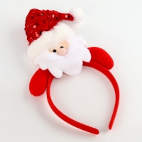 Карнавальный ободок новогодниий для волос детский «Дед Мороз», красный Карнавальный ободок новогодниий для волос детский «Дед Мороз», красный