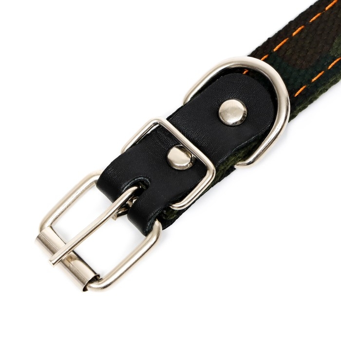 Ошейник брезентовый двухслойный Ошейник брезентовый двухслойный "Камуфляж", 50 х 2 см, ОШ 25-35 см