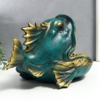 Сувенир полистоун подставка "Рыба-дракон" тёмно-зелёный 17х16х29 см Сувенир полистоун подставка "Рыба-дракон" тёмно-зелёный 17х16х29 см