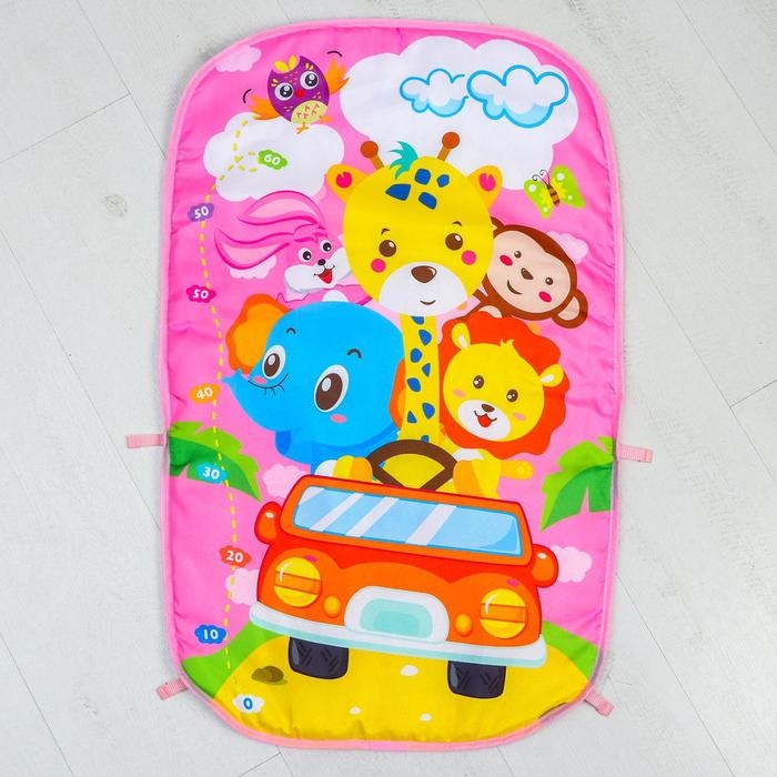 Развивающий коврик &laquo;Жирафик&raquo;, с пианино, розовый