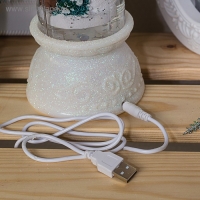 Светодиодная фигура &laquo;Свеча со снеговиком&raquo; 10 &times; 26 &times; 10 см, пластик, блёстки, батарейки ААх3 (не в комплекте), свечение RGB