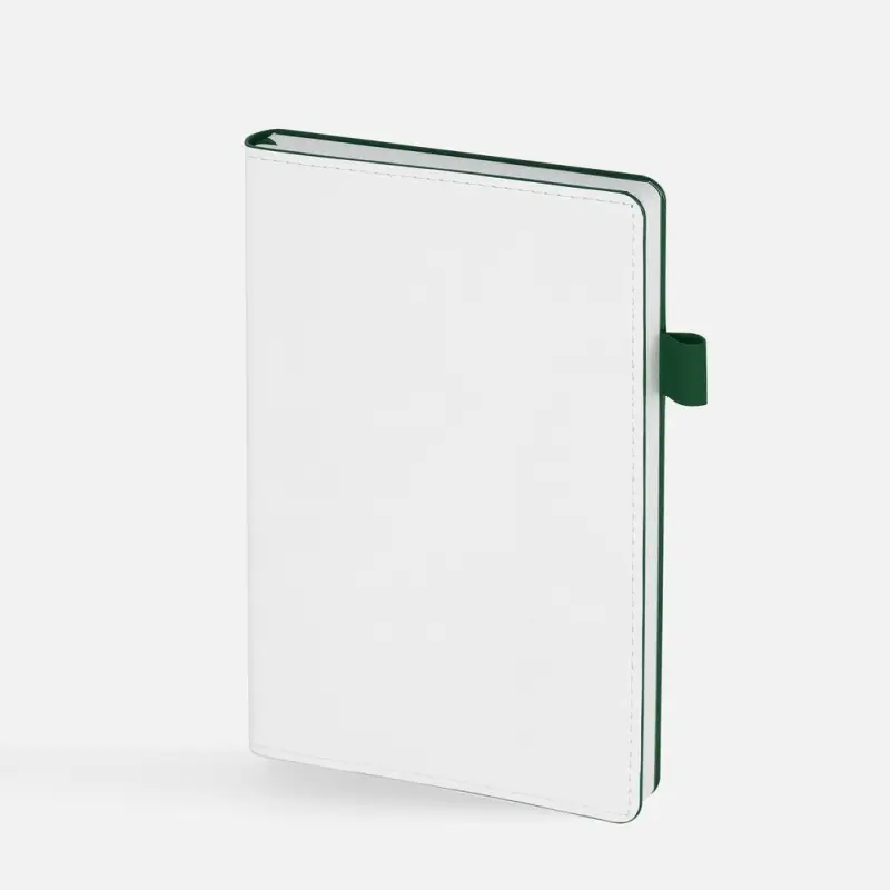 Ежедневник White Shall, недатированный, бело-зеленый