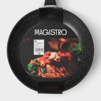 Сковорода Magistro Warrior, d=28 см, h=5,3 см, ручка soft-touch, антипригарное покрытие, индукция, цвет чёрный Сковорода Magistro Warrior, d=28 см, h=5,3 см, ручка soft-touch, антипригарное покрытие, индукция, цвет чёрный