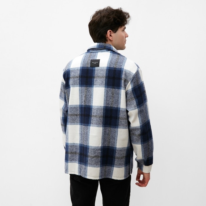 Рубашка мужская в клетку MIST, размер 54, синий Рубашка мужская в клетку MIST, размер 54, синий