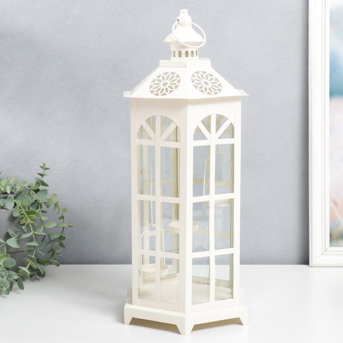 Подсвечник металл Подсвечник металл "Фонарь - цветок" МИКС 20х20х44 см