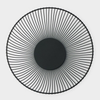 Фруктовница Доляна, 24,5&times;24,5&times;14 см, чёрный