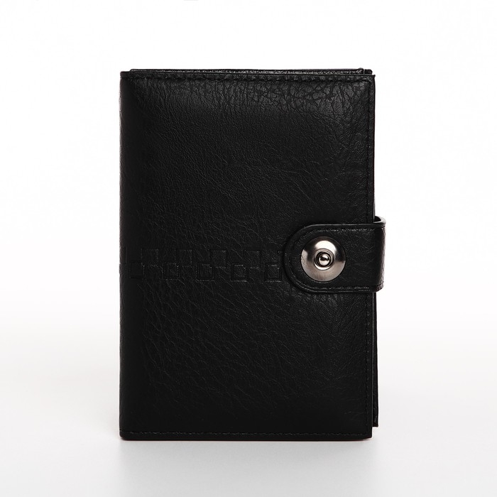 Обложка для документов 2 в 1: автодокументы, паспорт, цвет чёрный Обложка для документов 2 в 1: автодокументы, паспорт, цвет чёрный