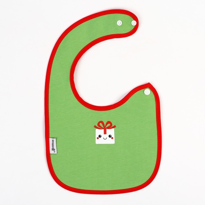 Нагрудник детский новогодний «Happy», на липучке, цвет МИКС, Крошка Я Нагрудник детский новогодний «Happy», на липучке, цвет МИКС, Крошка Я