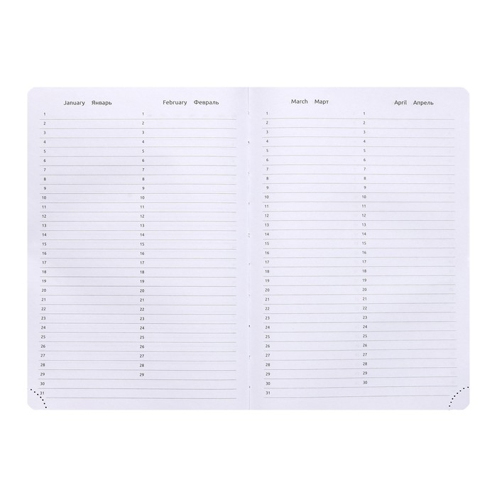 Ежедневник недатированный A5, 160 листов, deVENTE.Couple with umbrella, твёрдая обложка из искусственной кожи с поролоном, 2 ляссе, блок 70 г/м2