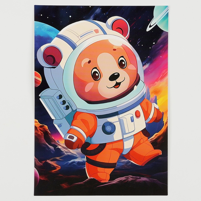 Аппликация стразами для детей &laquo;Космос&raquo;, набор для творчества, А5