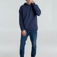 Толстовка с капюшоном унисекс Hoodie, синий меланж, размер 3XL