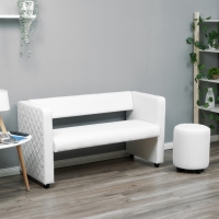 Пуф "Йокки", экокожа белый