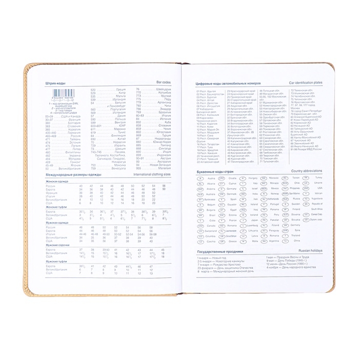 Ежедневник недатированный, обложка ПВХ, формат А5, 140 л, клетка, с хлястиком, Бежевый