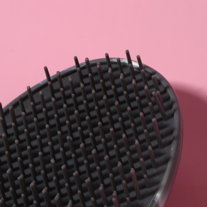 Расчёска массажная, 9 × 7 см, цвет серый Расчёска массажная, 9 × 7 см, цвет серый