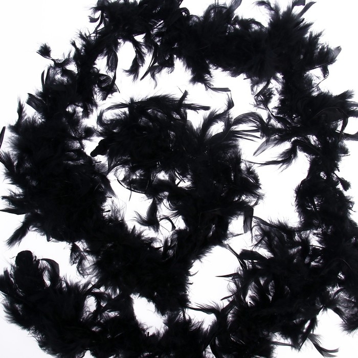 Карнавальный шарф, 1,8 метра, цвет чёрный