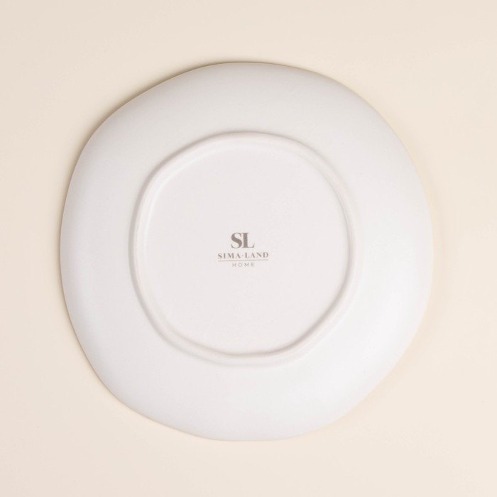 Тарелка новогодняя SL Home &laquo;С Новым Годом&raquo;, d=21 см, фарфор, цвет белый