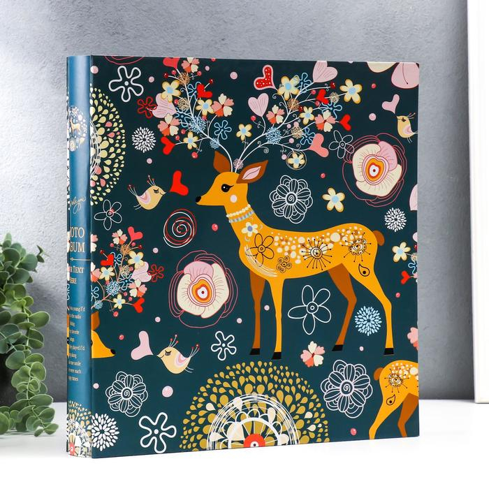 Фотоальбом 256 фото 13х18 см, 364 фото 10х15 см "Олень", в коробке 35х33,5х6,5 см