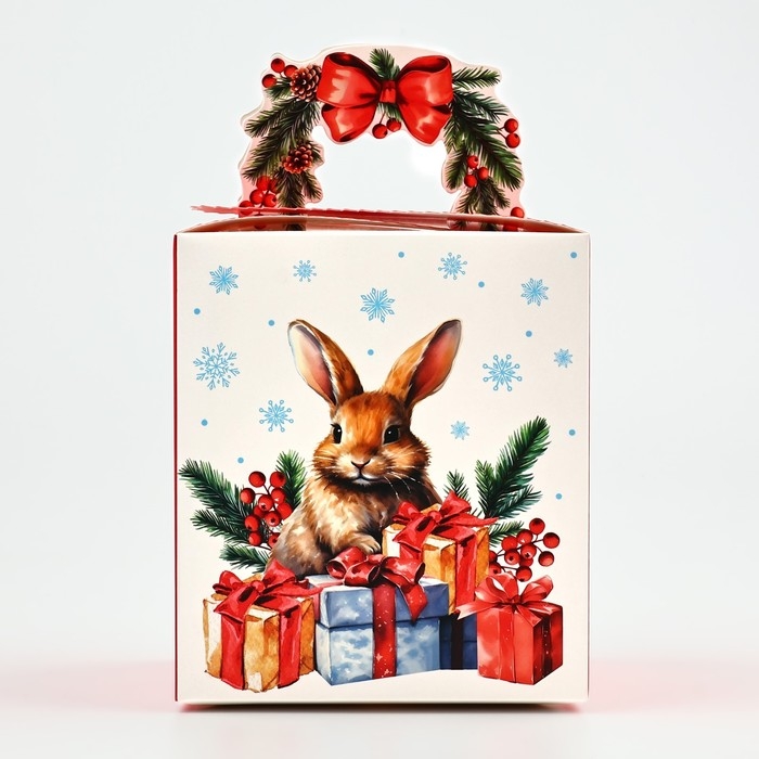 Коробка новогодняя складная &laquo;Новогодний подарок&raquo; 14 х 16 х 14 см, Новый год