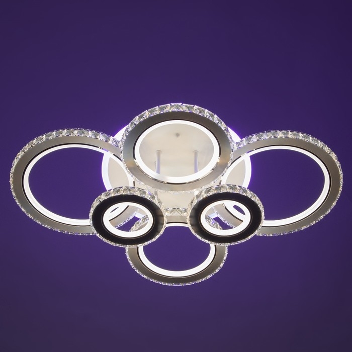 Люстра с ПДУ "Ива" 6хLED 2400Вт 3000-6000К RGB белый 75х52х14см