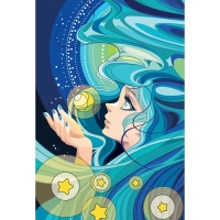 Алмазная мозаика с частичным заполнением на холсте «Морская красавица», 20 х 30 см Алмазная мозаика с частичным заполнением на холсте «Морская красавица», 20 х 30 см