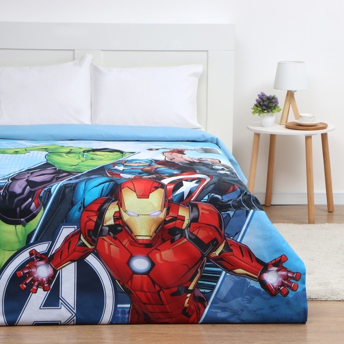 Пододельяник Пододельяник "Мстители" 143х215 см, поплин, хлопок 100%
