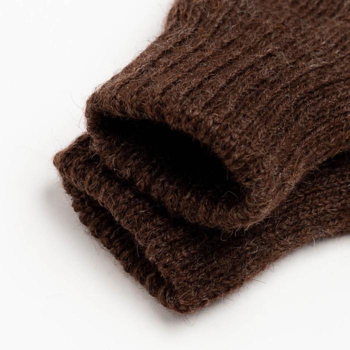 Варежки двойные детские, цвет тёмно-коричневый, размер 14 (6-9 лет) Варежки двойные детские, цвет тёмно-коричневый, размер 14 (6-9 лет)