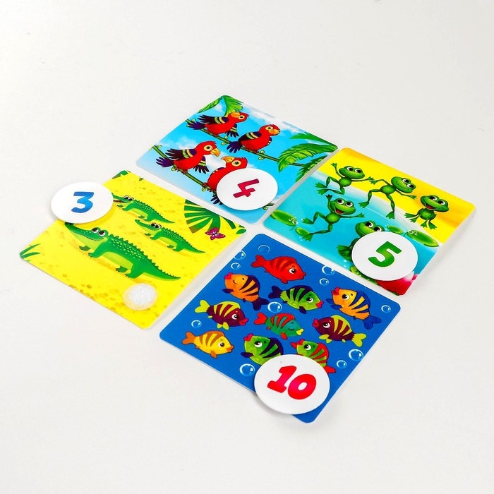 Развивающая игра на липучках &laquo;&lrm;Изучаем счет с животными&raquo;