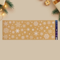 Виниловые наклейки на окна &laquo;Снежинки&raquo;, многоразовые, 70 х 25 см, Новый год