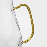 Кувшин для воды стеклянный с металлической крышкой Magistro «Льдинка», 1,8 л, 14×21 см Кувшин для воды стеклянный с металлической крышкой Magistro «Льдинка», 1,8 л, 14×21 см