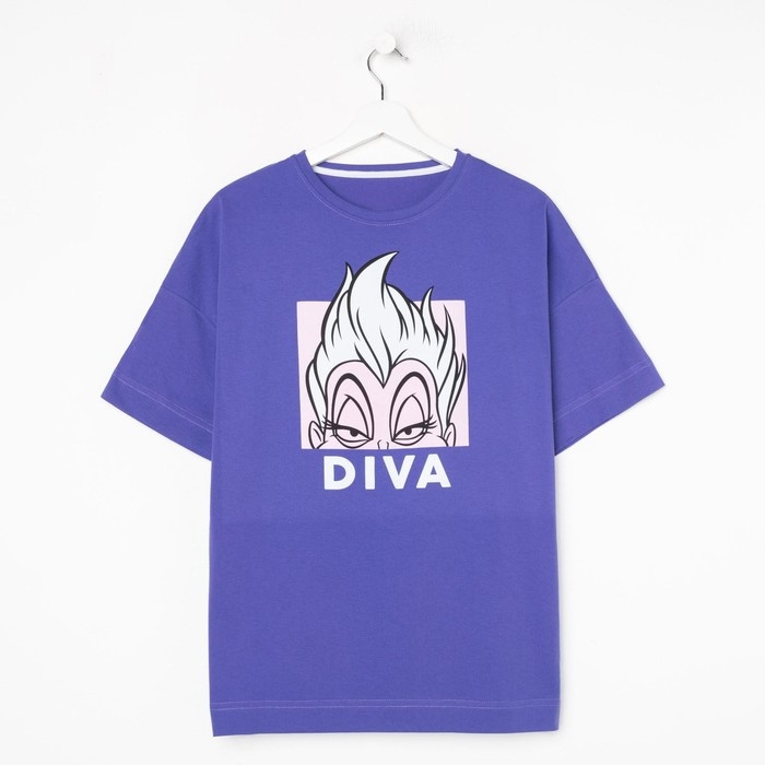 Футболка &laquo;Diva&raquo; Злодейки oversize, цвет фиолетовый