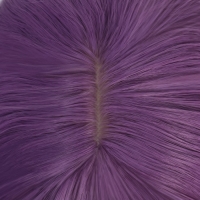 Парик искусственный, с чёлкой, каре имитация кожи, 40 см, 160 гр, цвет сиреневый