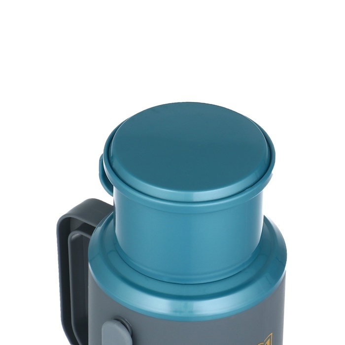 Термос 1.2 л, со стеклянной колбой, сохраняет тепло 24 ч, бирюзовый