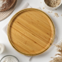 Блюдо для подачи Доляна &laquo;Цветение&raquo;, d=29,5 см, бамбук