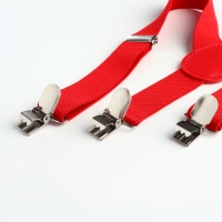 Подтяжки детские &laquo;Выбражулька&raquo;, ширина 2, 5 см, цвет красный