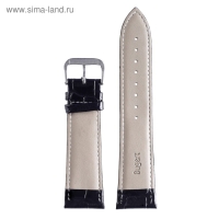 Ремешок для часов "Соломон" 24 мм, натуральная кожа, l-20 см, черный Ремешок для часов "Соломон" 24 мм, натуральная кожа, l-20 см, черный