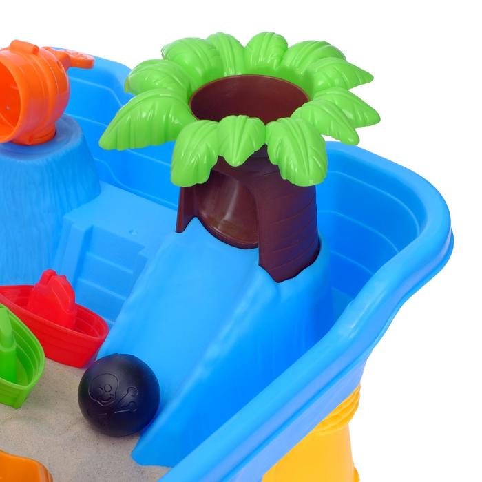 Столик игровой «Кораблик», с песочным набором, 16 аксессуаров для игры с песком и водой, объём ведра 0,25 л Столик игровой «Кораблик», с песочным набором, 16 аксессуаров для игры с песком и водой, объём ведра 0,25 л